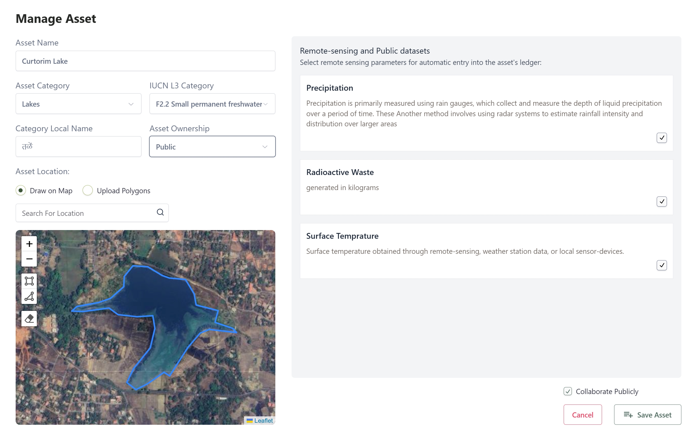 Geo-locate the assets